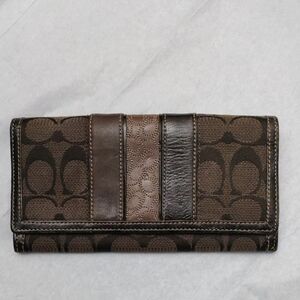 Coach Dark Brown Signature Wallet